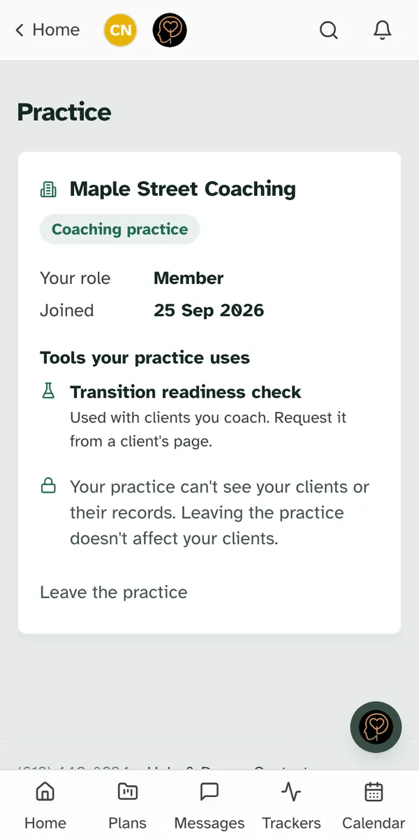 The same page on a phone