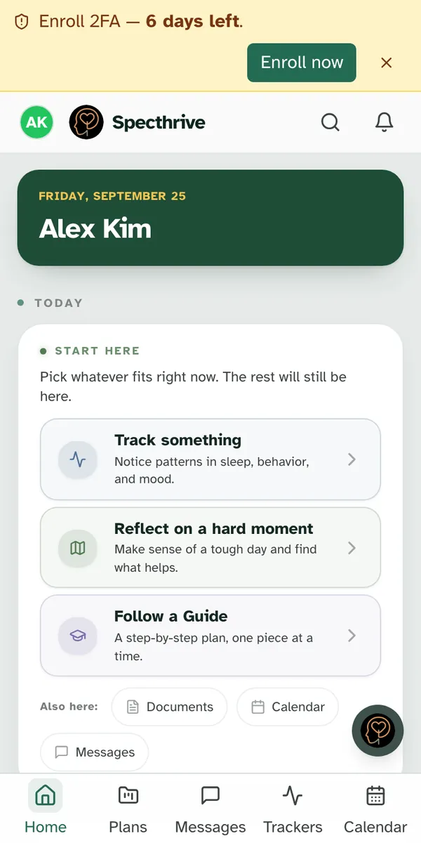 The same reminder on a phone